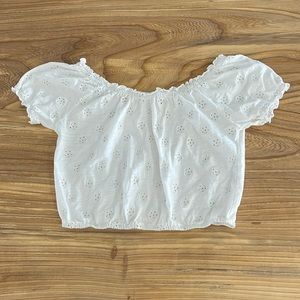 New without tags Hem & thread eyelit white crop top size medium